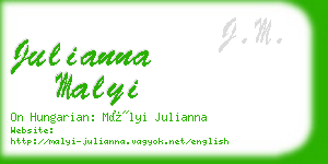 julianna malyi business card